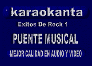 ' karaokama
Exitos De Rock 1

PUENTE MUSICAL

MEJOR CALIDAD EN AUDIO Y VIDEO