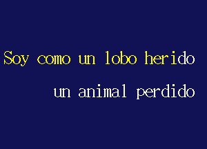 Soy como un lobo herido

un animal perdido