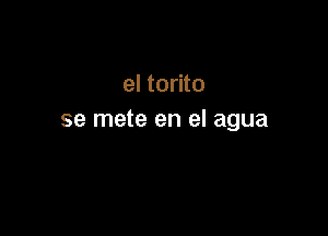 el torito

se mete en el agua