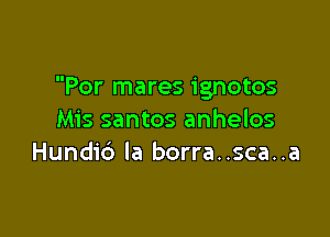 Por mares ignotos

Mis santos anhelos
Hundi6 Ia borra..sca..a