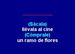 (Saicala)

Ilz5,vala al cine
(Cbmprale)
un ramo de flores