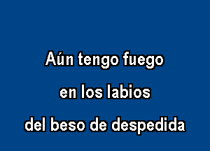 Aim tengo fuego

en los labios

del beso de despedida