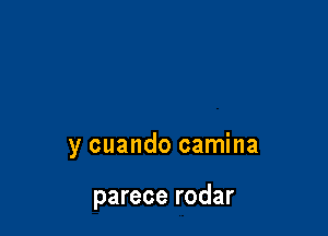 y cuando camina

parece rodar