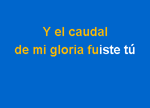 Y el caudal
de mi gloria fuiste tli