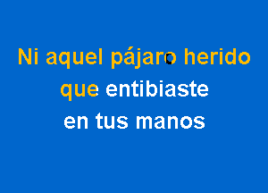 Ni aquel pajam herido
que entibiaste

en tus manos