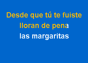 Desde que tL'l te fuiste
Iloran de pena

las margaritas