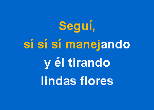 SeguL

I

si SI si manejando

y (el tirando
lindas flores