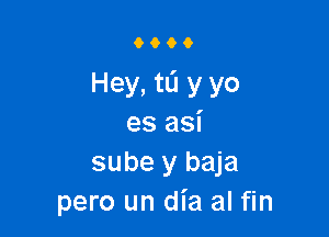 9000

Hey, tL'J y yo

es asi
sube y baja
pero un dia al fin