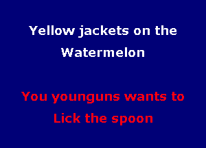 Yellow jackets on the

Watermelon