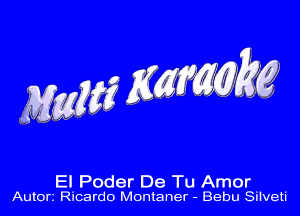 El Poder De Tu Amor

Autorz Ricardo Montaner - Bebu Silveti