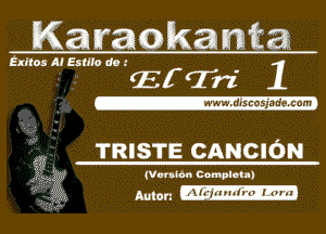 W

Exiles Al Estlto d9 .- -

g. TRISTE CANCION
Eyii (Vanmn Complain)

Anton EISWIWIEI 0177
