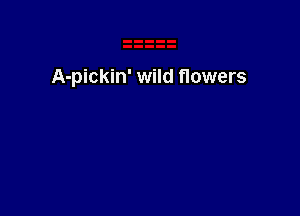 A-pickin' wild flowers